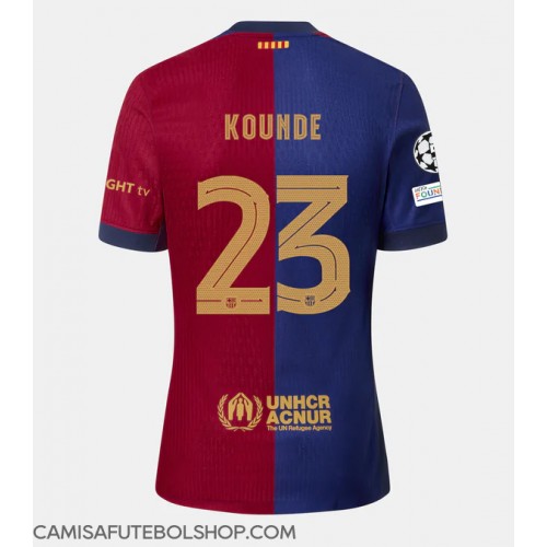 Camisa de time de futebol Barcelona Jules Kounde #23 Replicas 1º Equipamento 2024-25 Manga Curta